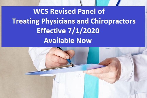 Revised WCS Treating Panel Eff 7/1/2020